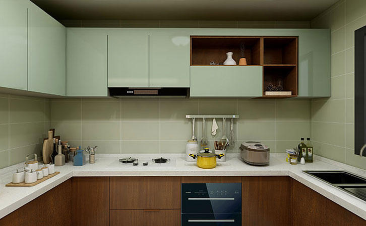 90平美式二室一厅厨房装修案例