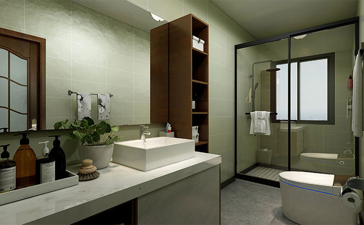 90平美式二室一厅卫生间装修案例