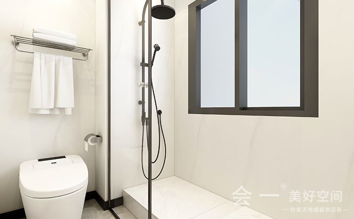 佛山平洲富丰君御89平方新中式三室一厅卫生间（客卫）装修案例