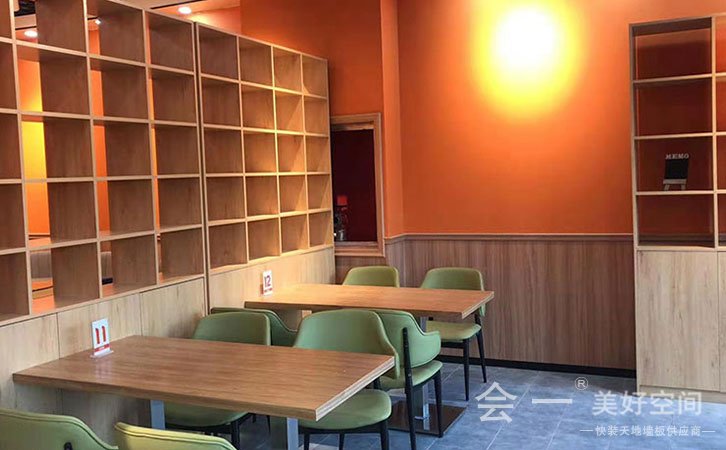 广州麓湖森林度假小镇业主餐厅150平方简欧装修案例1