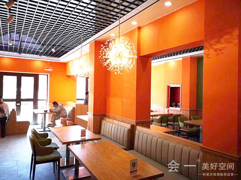 广州麓湖森林度假小镇业主餐厅150平方简欧装修案例7