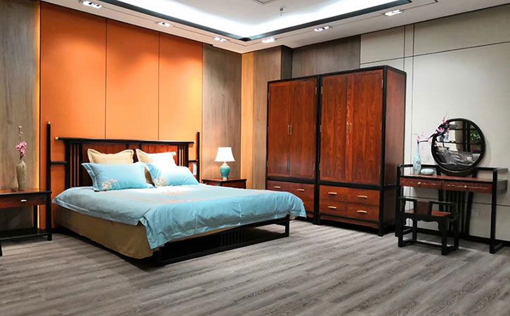 中山物界品牌店民用120平方新中式卧室装修案例